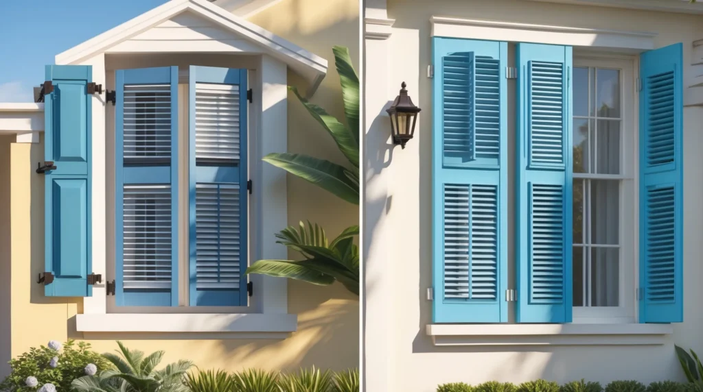 Comparing Bahama Shutters with Colonial Shutters