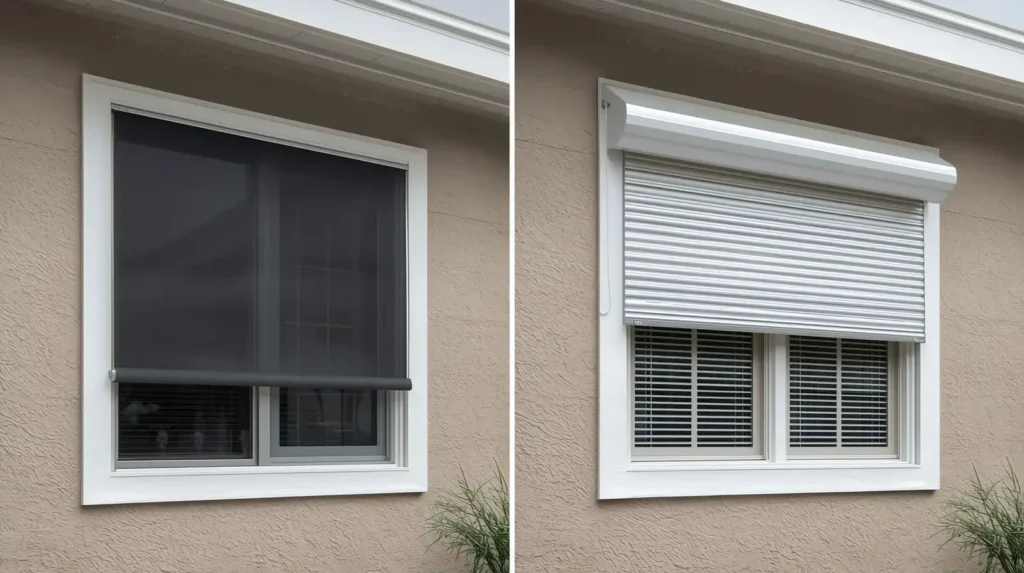 Roll Down Hurricane Screens vs. Rolling Hurricane Shutters Which is Right for You